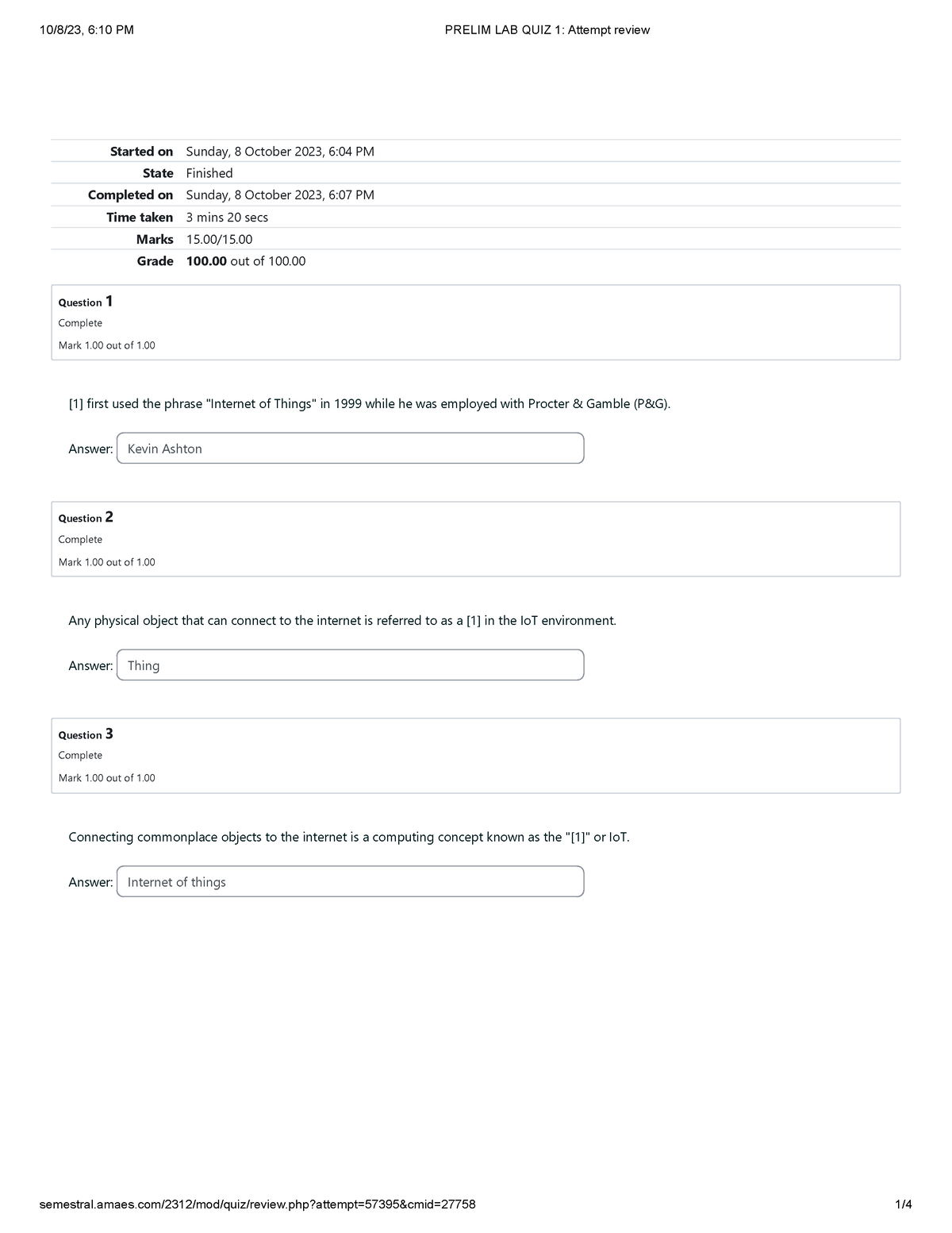 UGRD-COMP6103 Current Trends And Issues Prelim LAB QUIZ 1 Attempt ...