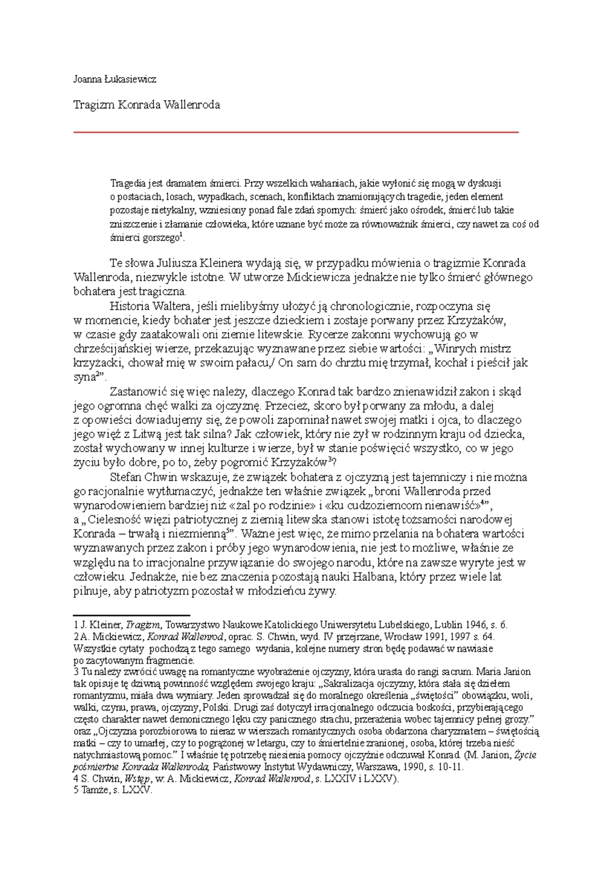 Na Czym Polegał Tragizm Konrada Wallenroda www.studocu.com