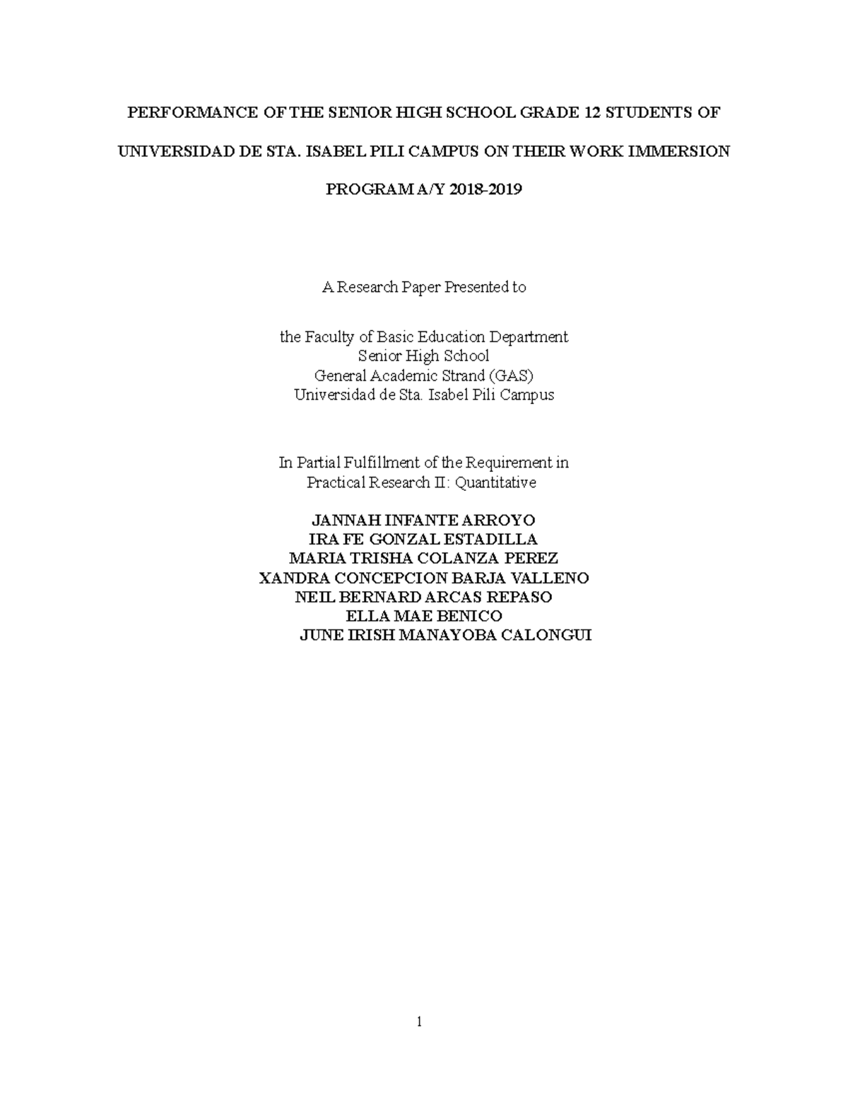 quantitative research title about school problems pdf