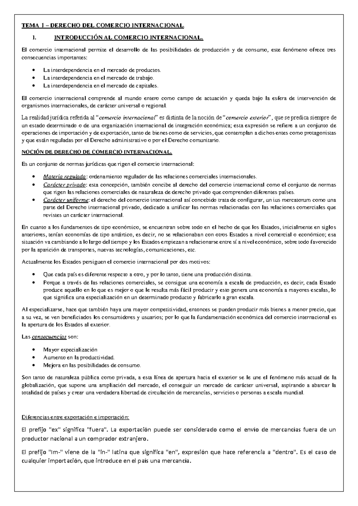 TEMA 1 Comercio Internacional pdf - TEMA 1 – DERECHO DEL COMERCIO ...