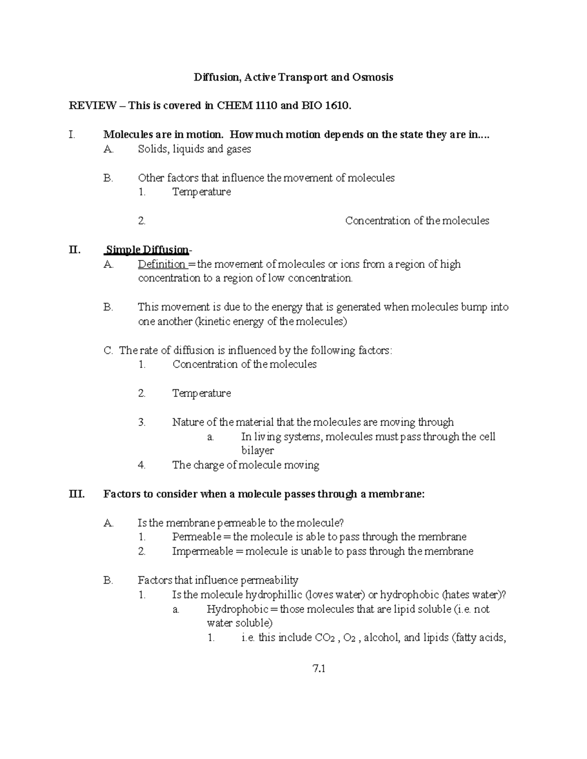 Diffusion Sp 2021 - Diffusion, Active Transport and Osmosis REVIEW ...