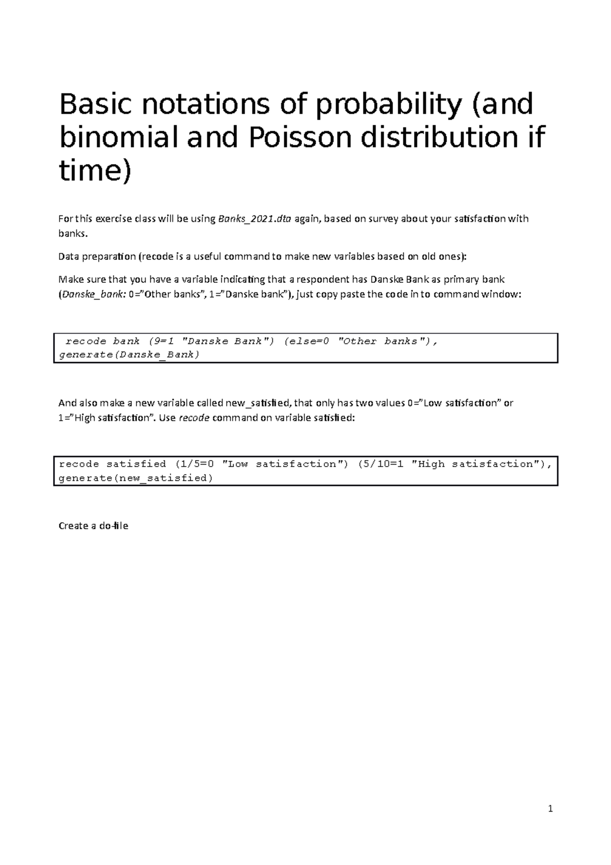 3. Exercise probability - Basic notations of probability (and binomial ...
