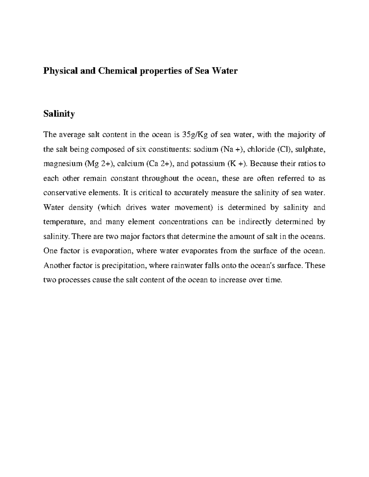 seawater research paper