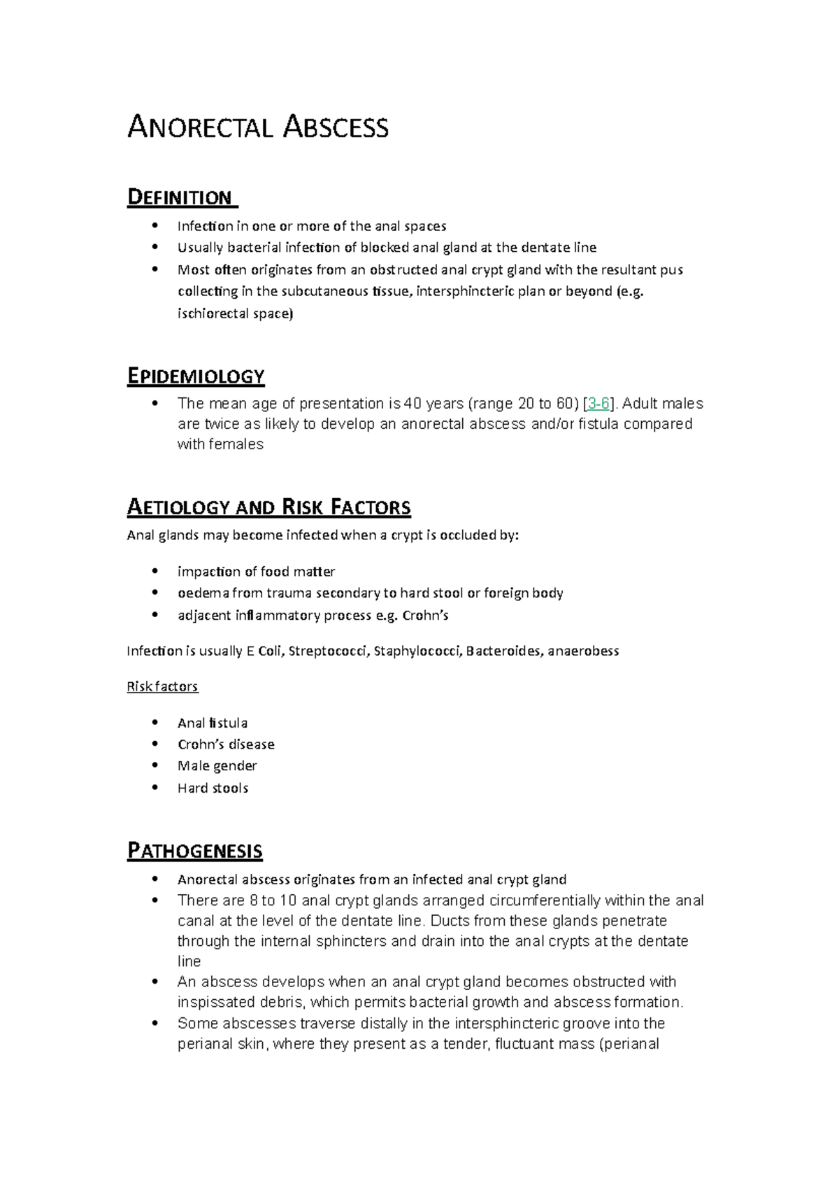 Anorectal Abscess - medicine Notes - ANORECTAL ABSCESS DEFINITION ...
