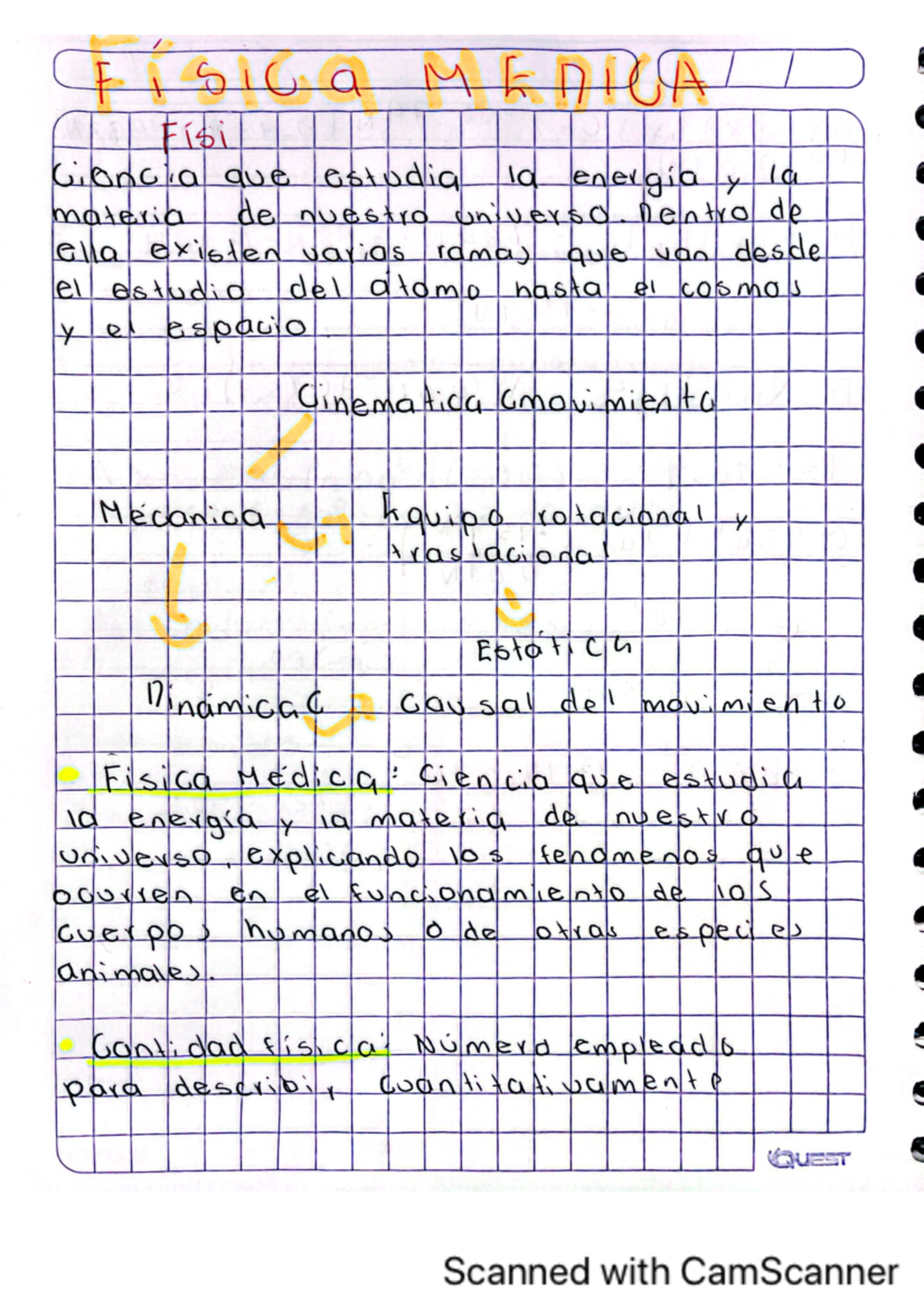Física conceptos 1 - Fisica MEDRAL / Fisi Gioncia que estudia la ...