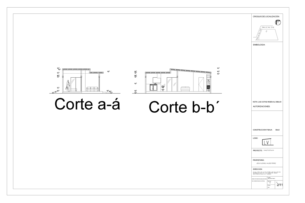 Plano 2 - Corte A-á Corte B-b ́ N + 0. N + 0. N + 1. N + 2. N + 2. N ...