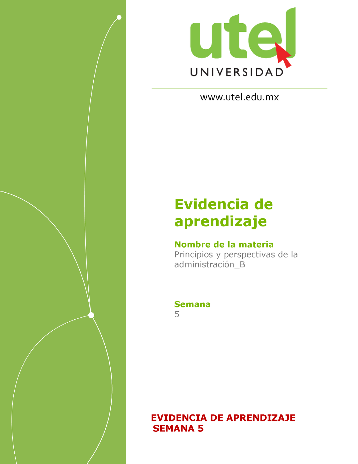 Principios Y Perspectivas De La Administración B S5 - Evidencia De ...