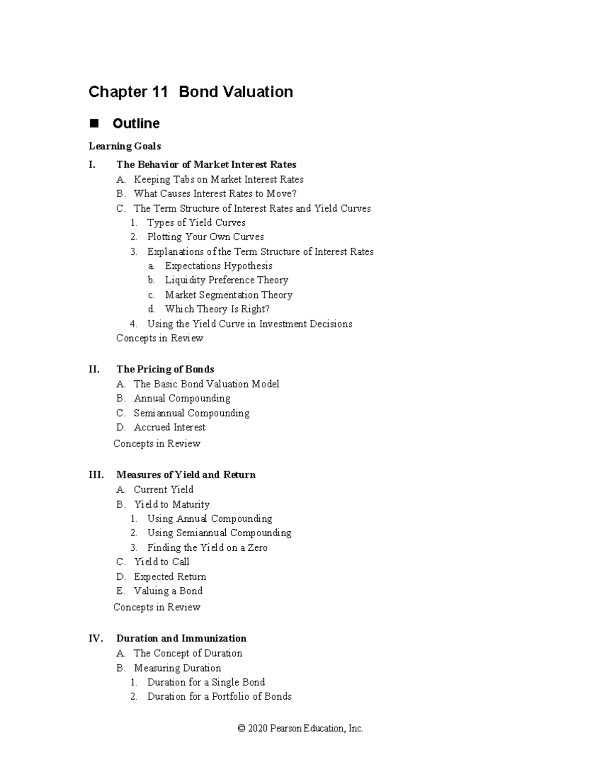 Investments chapter 11 - Chapter 11 Bond Valuation Outline Learning ...