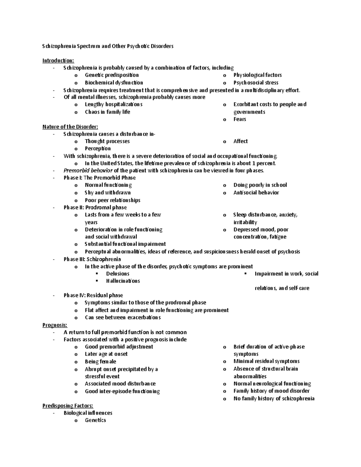 Schizophrenia Spectrum and Other Psychotic Disorders - Schizophrenia ...