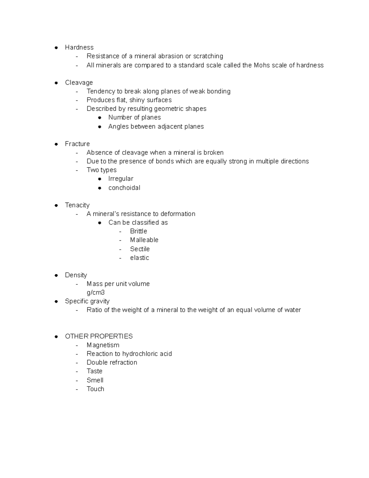 Chapter 3 Lecture Matter AND Minerals - Hardness - Resistance of a ...