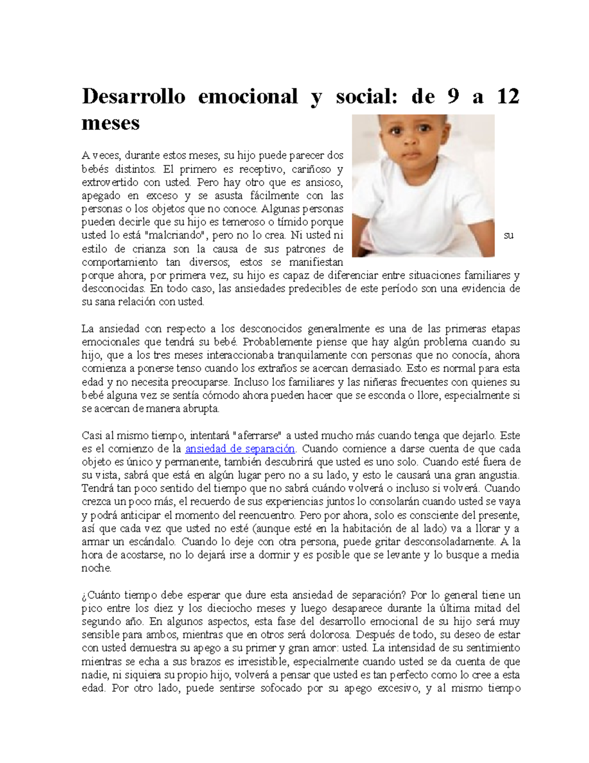 Desarrollo Emocional Y Social - El Primero Es Receptivo, Cariñoso Y ...