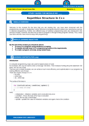 BUILT-IN FUNCTIONS c++ - Fundamentals of Programming - PangSU - Studocu
