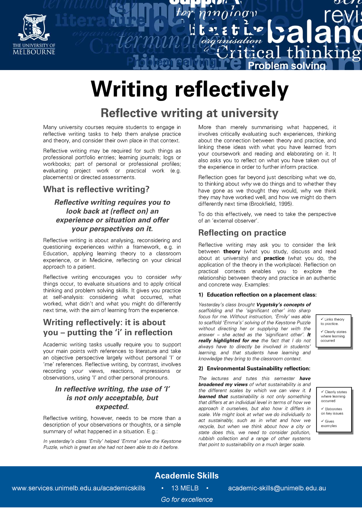 unimelb essay writing guide