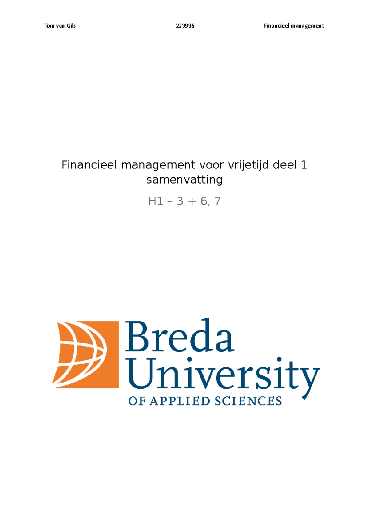 Samenvatting Financieel Management - Financieel Management Voor ...