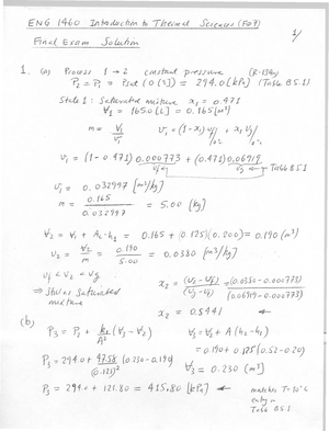 Feb 14 - Feb 14 Notes - Energy Equation for a Cycle Problem Statement ...