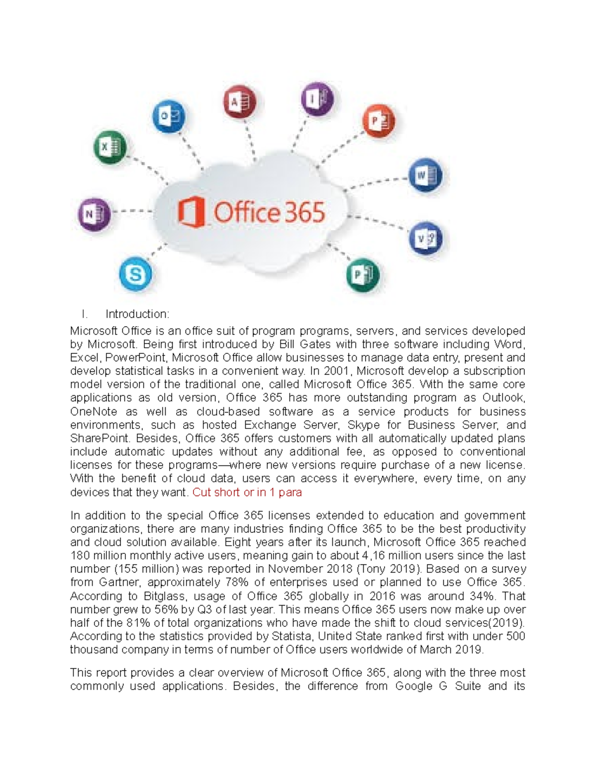 BIS - Assignment in English for students - I. Introduction: Microsoft ...