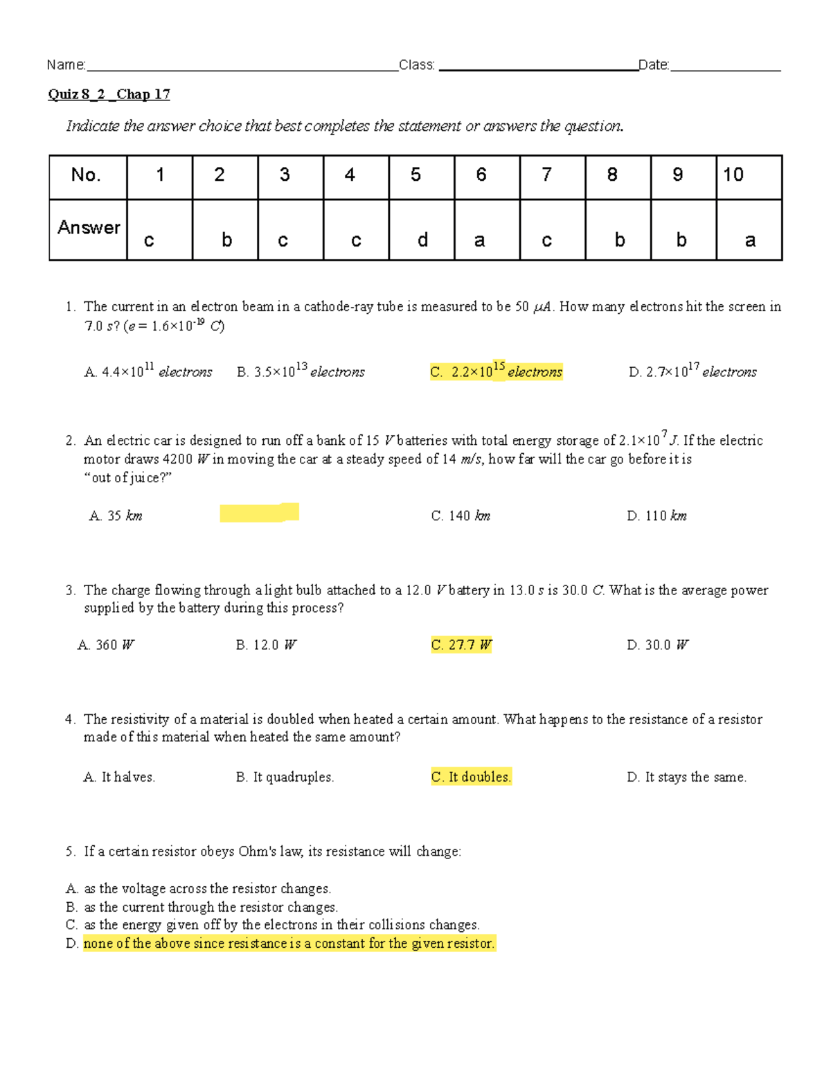 Quiz+8+turn+in - Physics 2 QUIZ 8 - Name: Class: Date: Quiz 8_2 _Chap ...