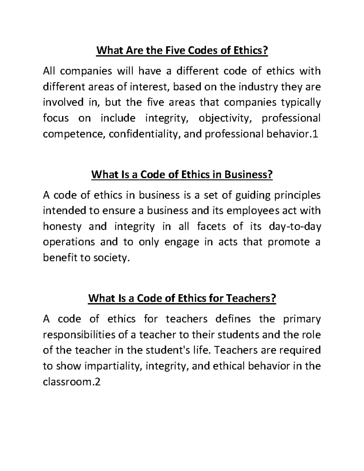 code-of-ethics-faqs-what-are-the-five-codes-of-ethics-all-companies