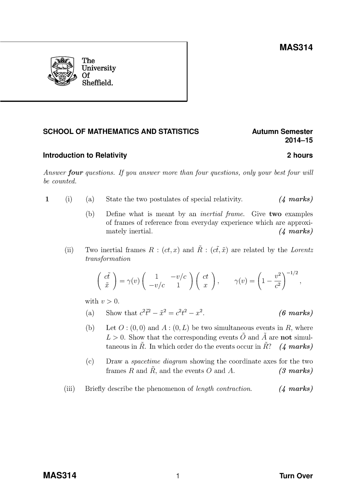 Exam 15 Questions Mas314 Studocu