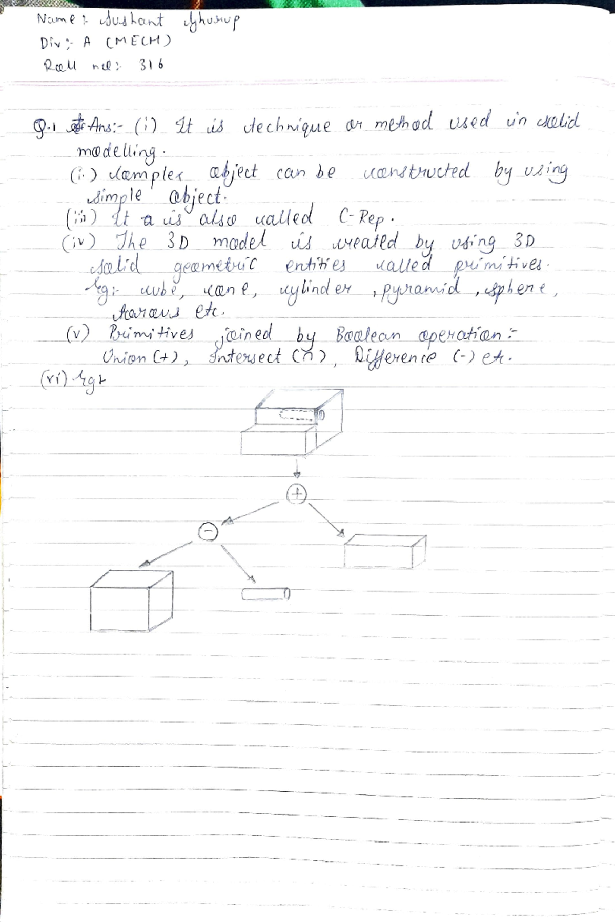 416 CAD Assignment 1 - Cad/Cam/Cim - MU - Studocu