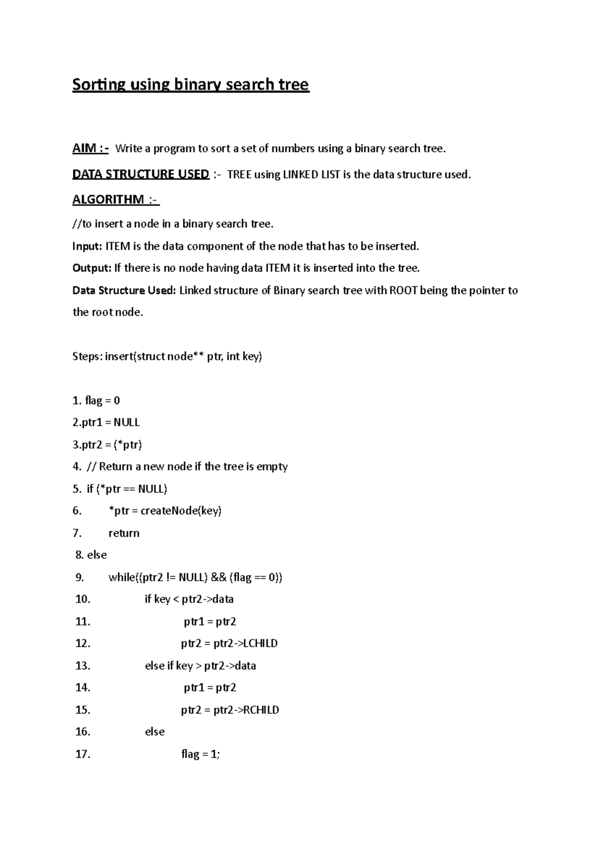 sorting-using-binary-search-tree-data-structure-used-tree-using