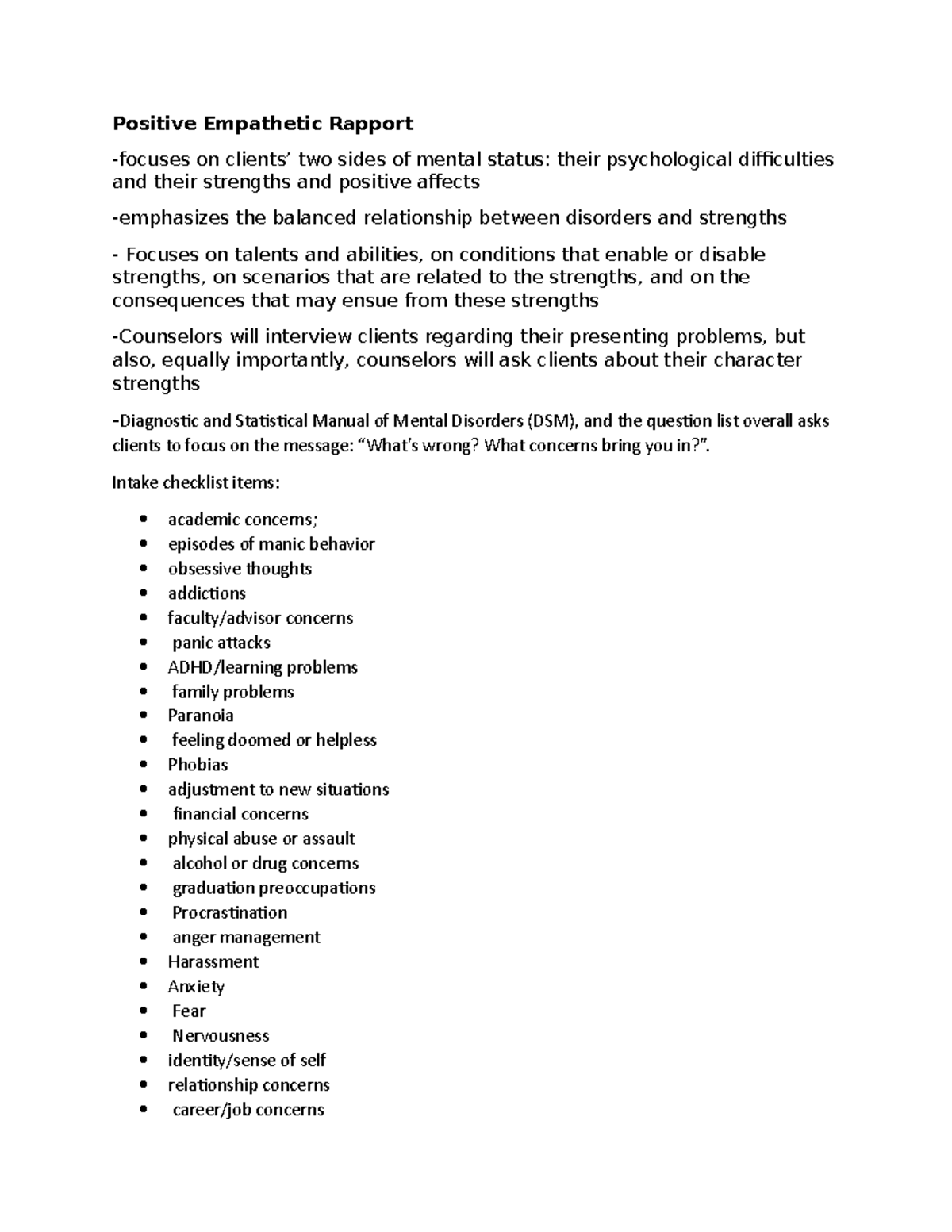 Positive Empathetic Rapport - Positive Empathetic Rapport -focuses on ...