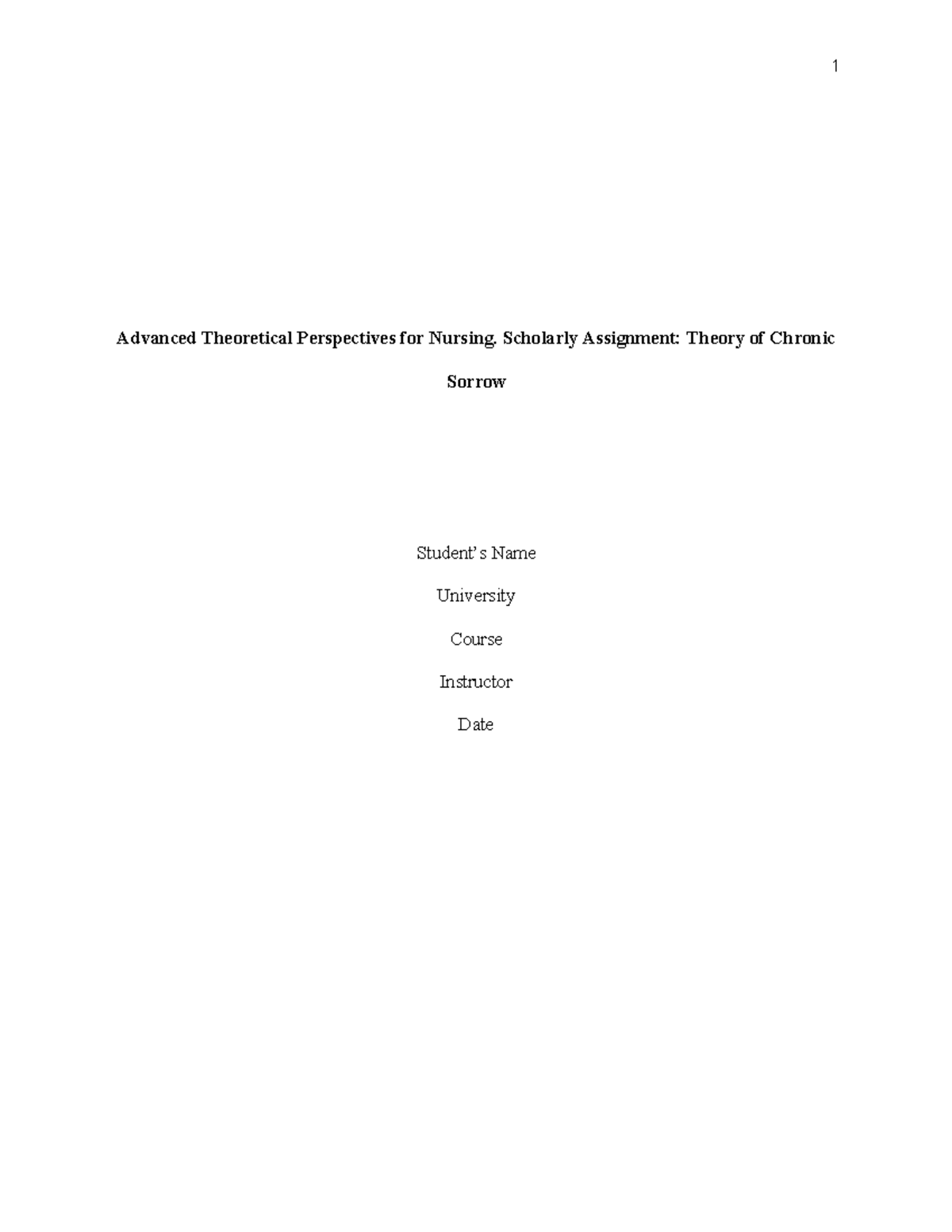 Order 4275486 - Advanced Theoretical Perspectives for Nursing ...