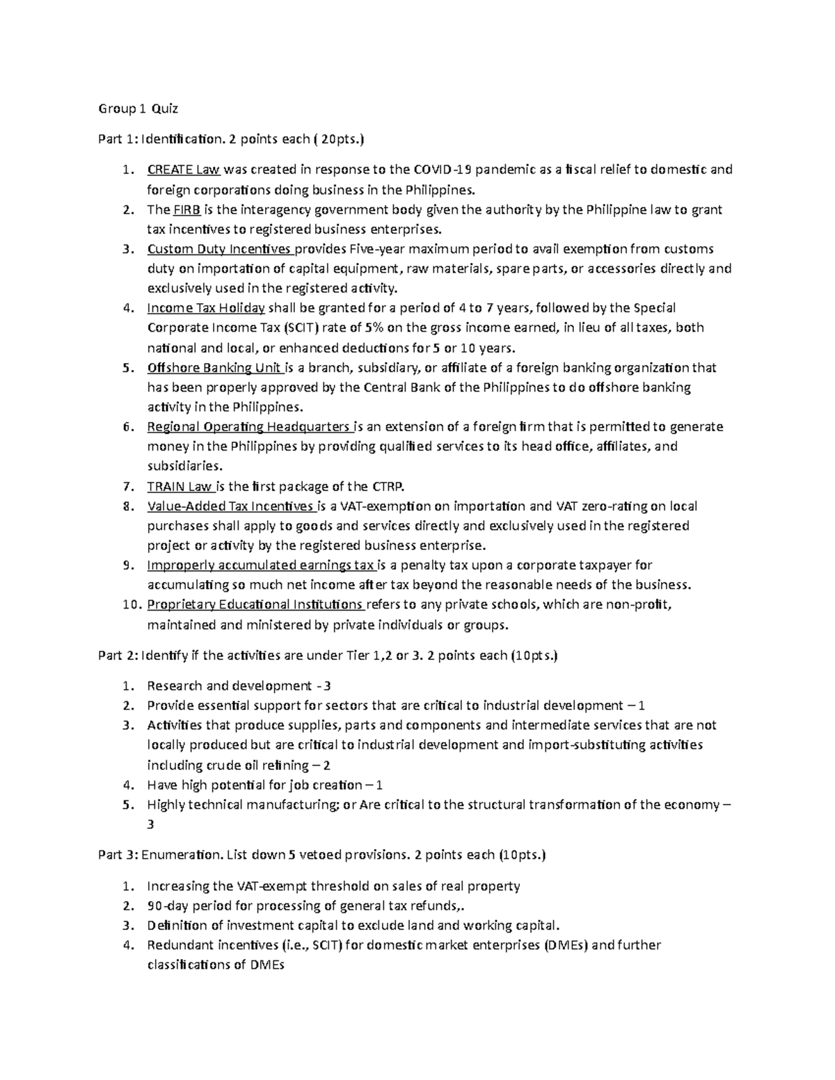 Group-1-Quiz-key-ans - Group 1 Quiz Part 1: Identification. 2 points ...