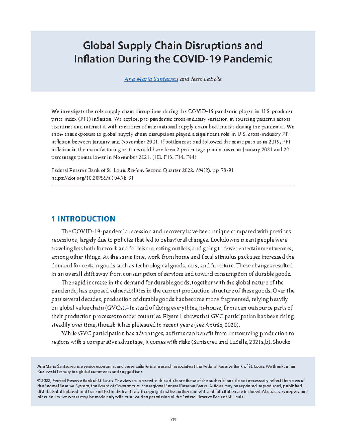 Global supply chain disruptions and inflation during the covid 19 ...