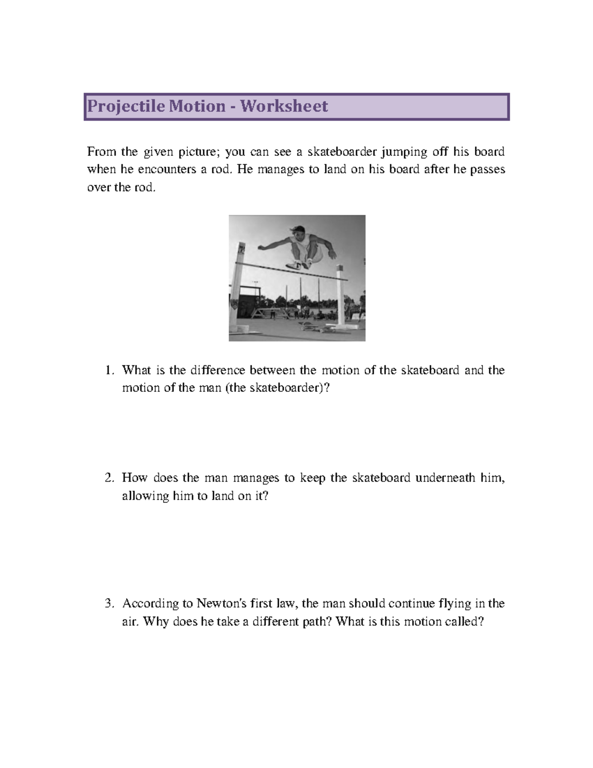 projectile-motion-science-grade-9-projectile-motion-worksheet-from