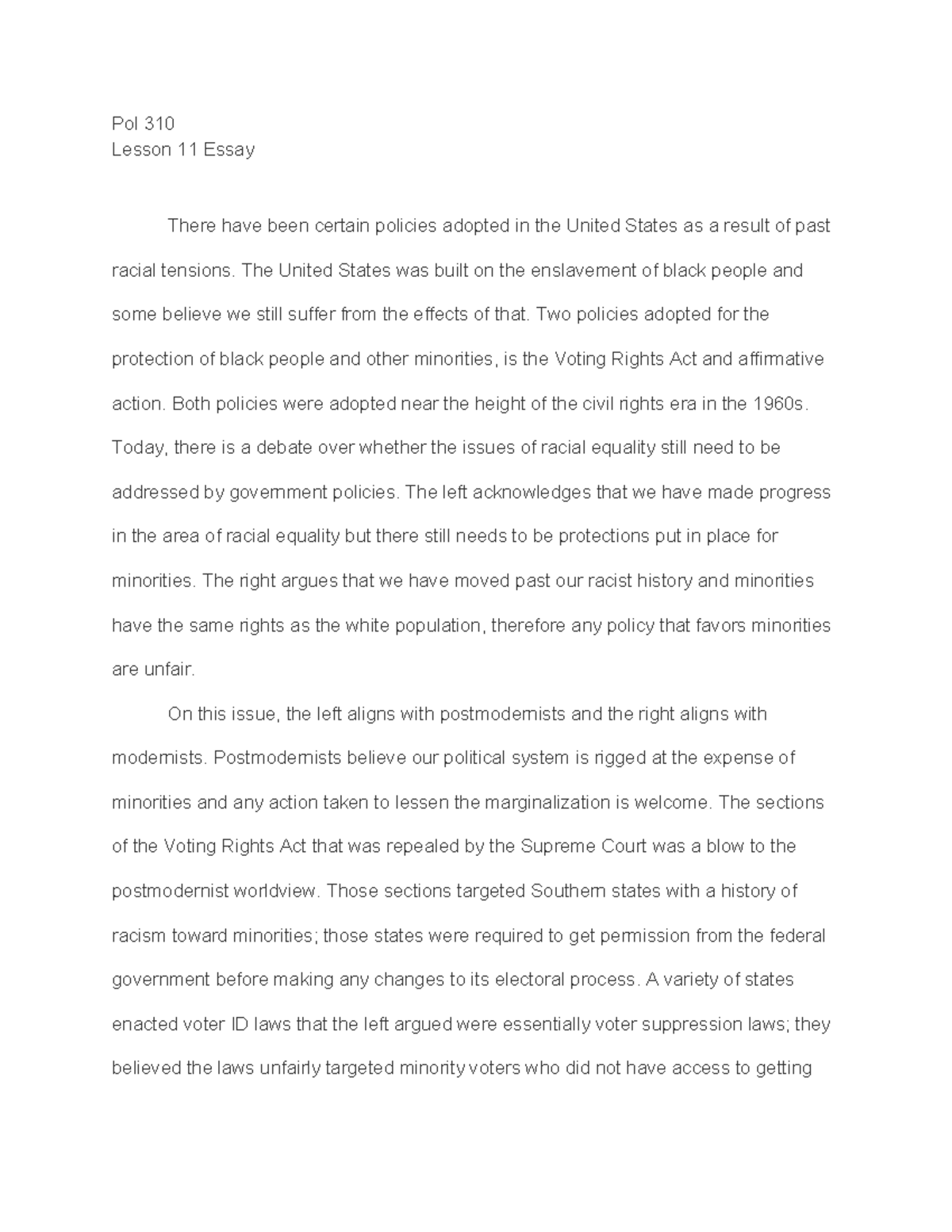 racial-inequality-and-voting-rights-essay-pol-310-lesson-11-essay