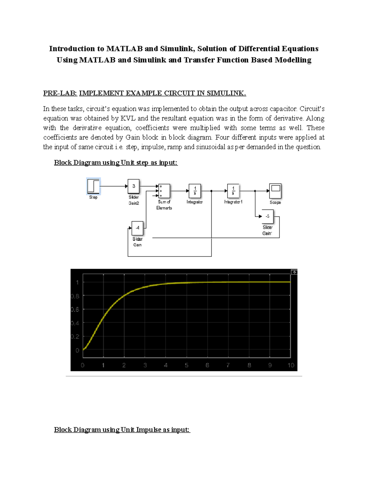 LR 4 - asd - Introduction to MATLAB and Simulink, Solution of ...