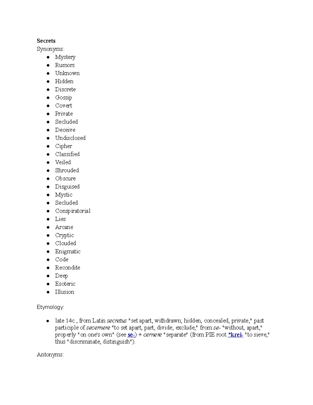 Synonym For Secret Agreement 23 - g2m9s55