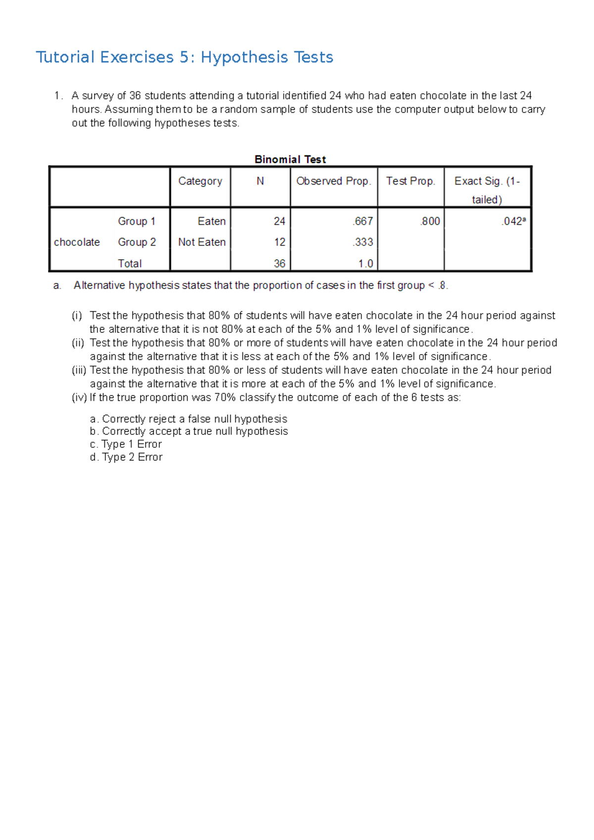 assignment 5 hypothesis testing