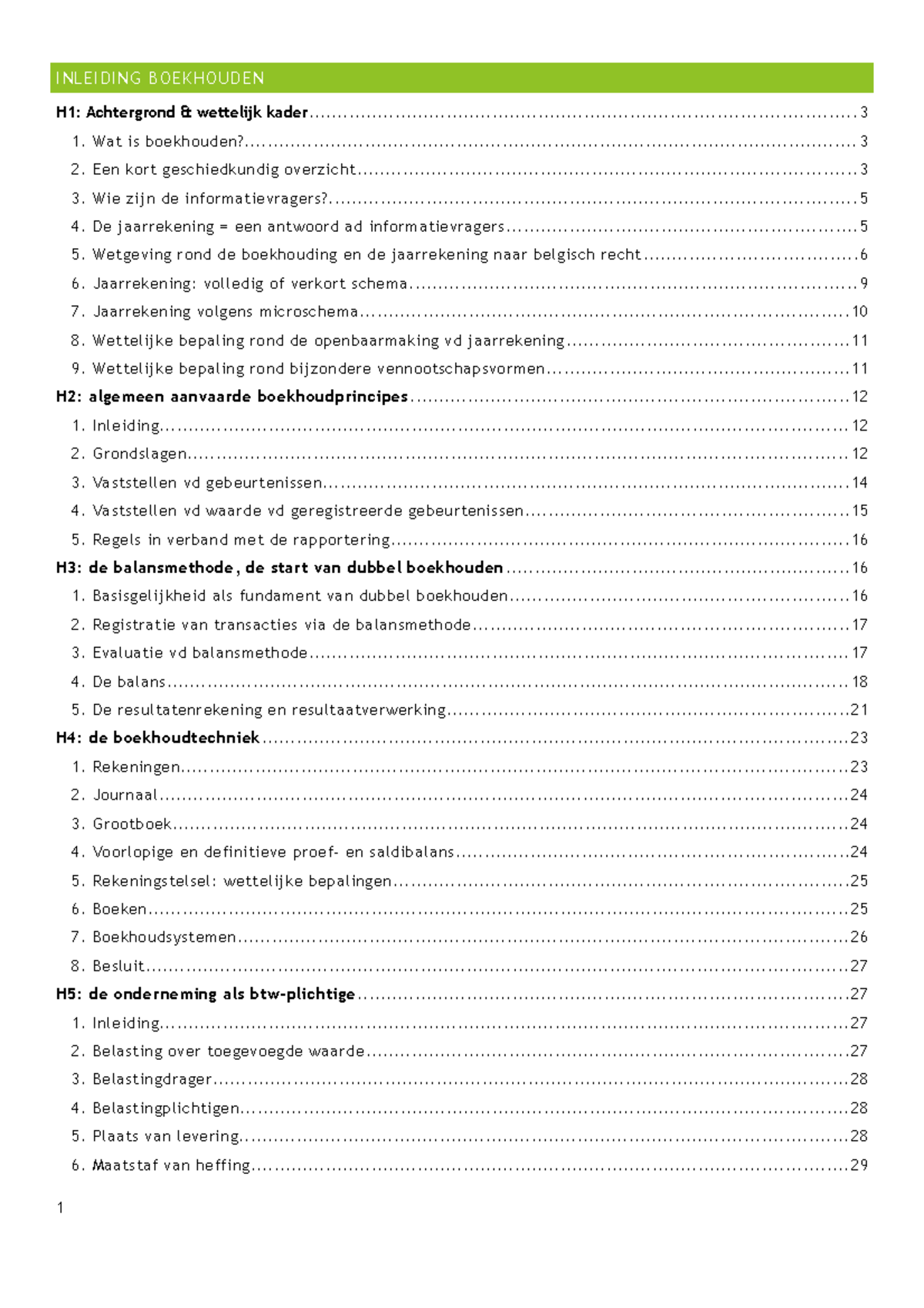 Samenvatting-boekhouden - INLEIDING BOEKHOUDEN H1: Achtergrond ...