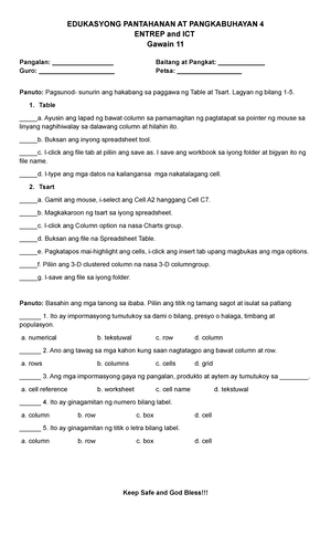 Entrep-ICT WS14 - EPP ICT Grade 4 - EDUKASYONG PANTAHANAN AT ...