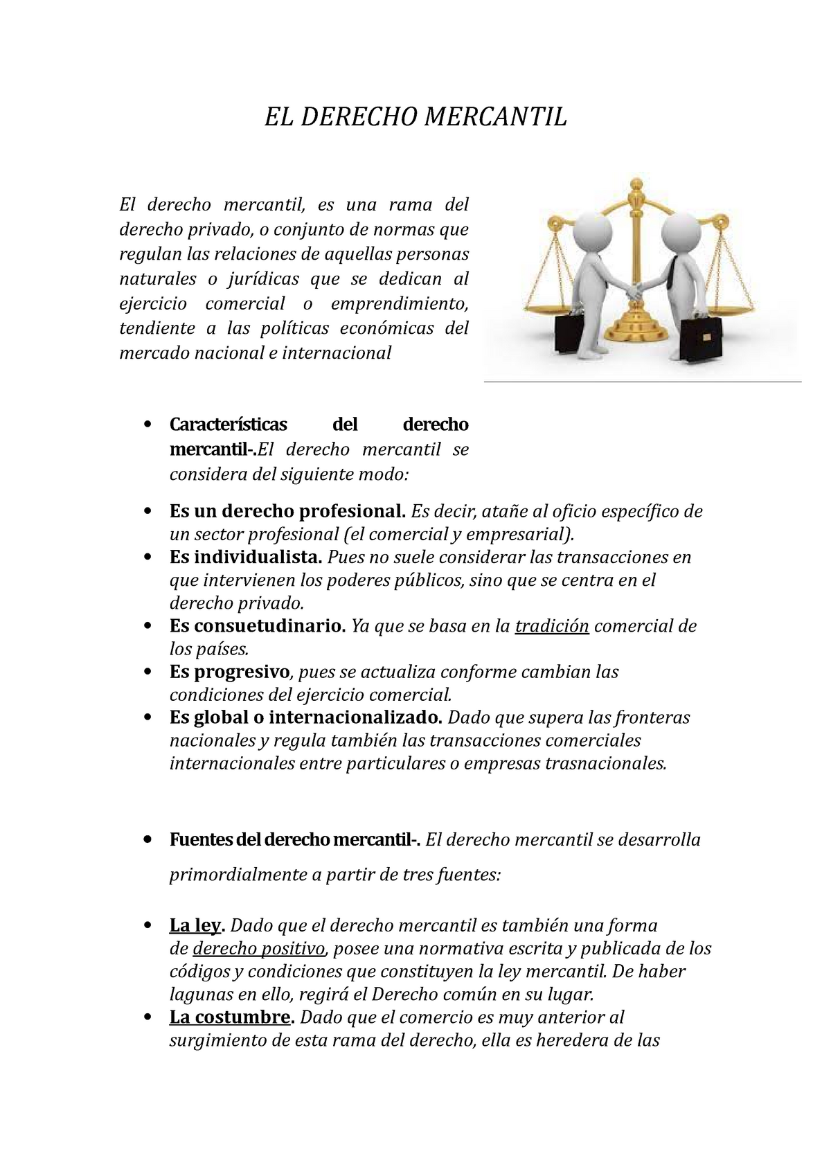 El Derecho Mercantil Aùentes El Derecho Mercantil El Derecho Mercantil Es Una Rama Del