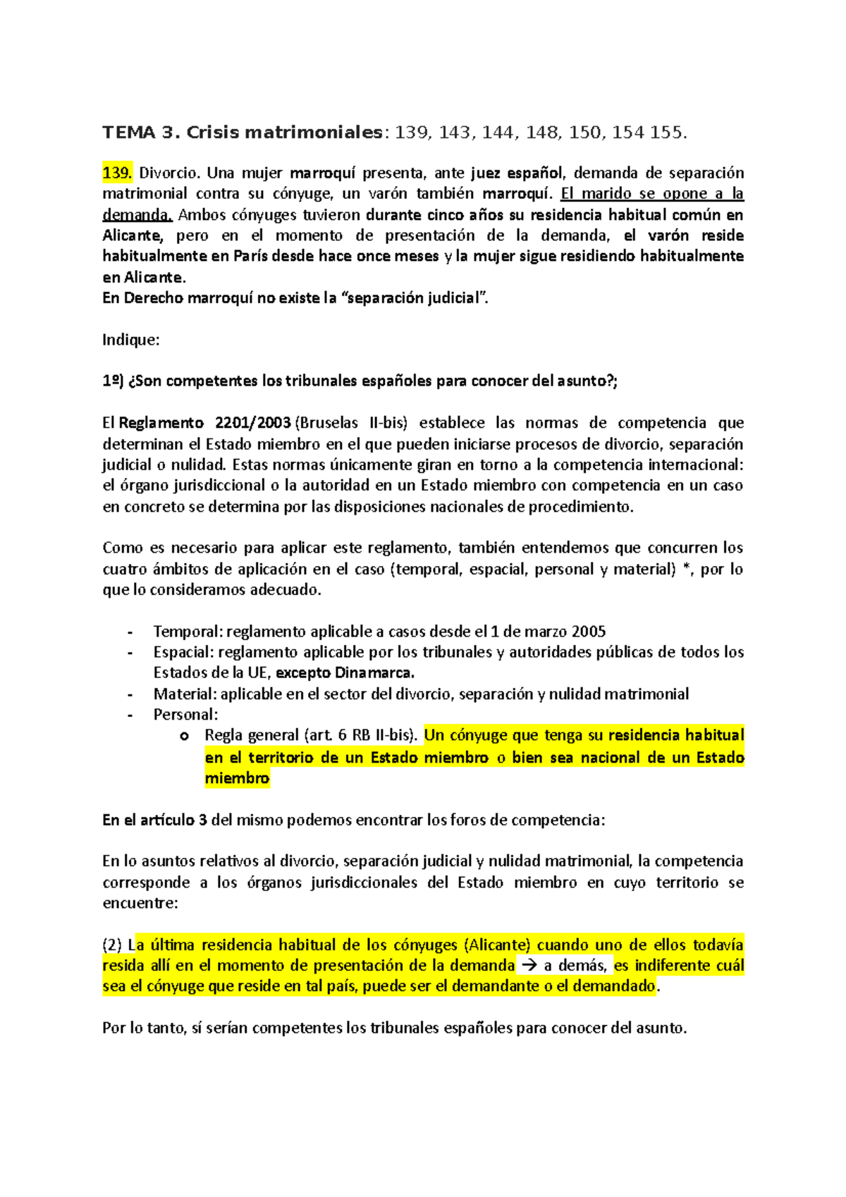 Casos Prácticos Lección 3 - Derecho Internacional Privado. Parte ...