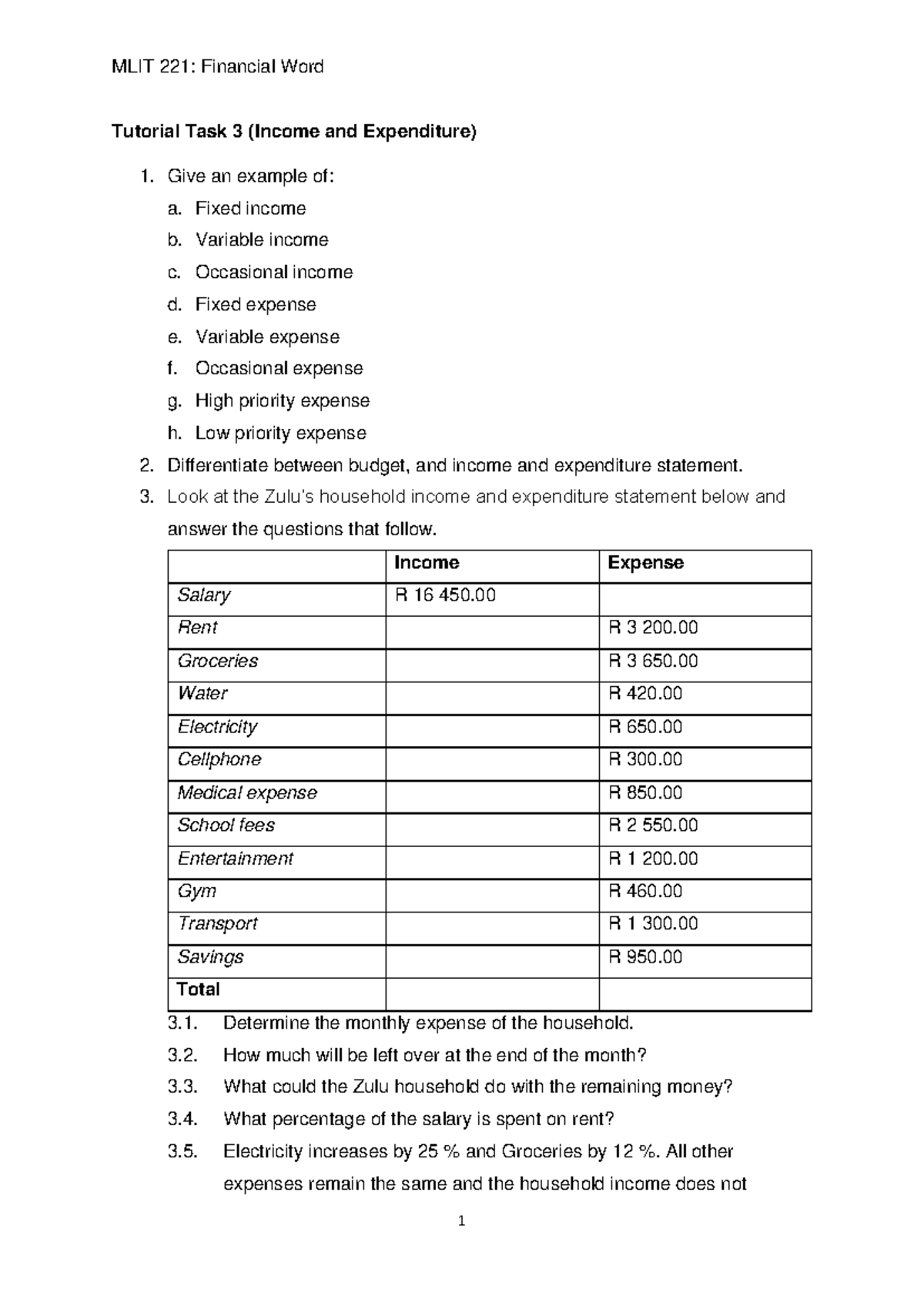 MLIT+221+Tutorial+Task+3 - MLIT 221: Financial Word 1 Tutorial Task 3 ...
