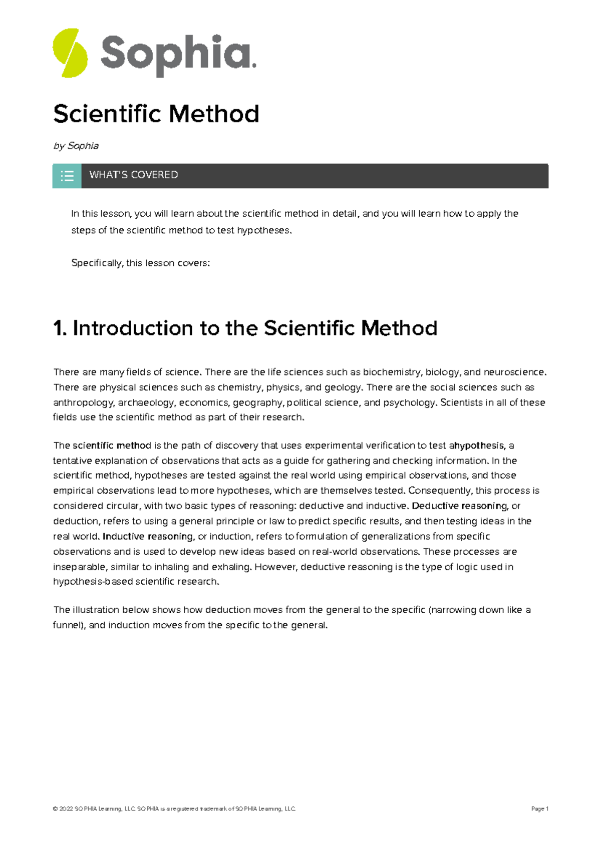 essay on the scientific method