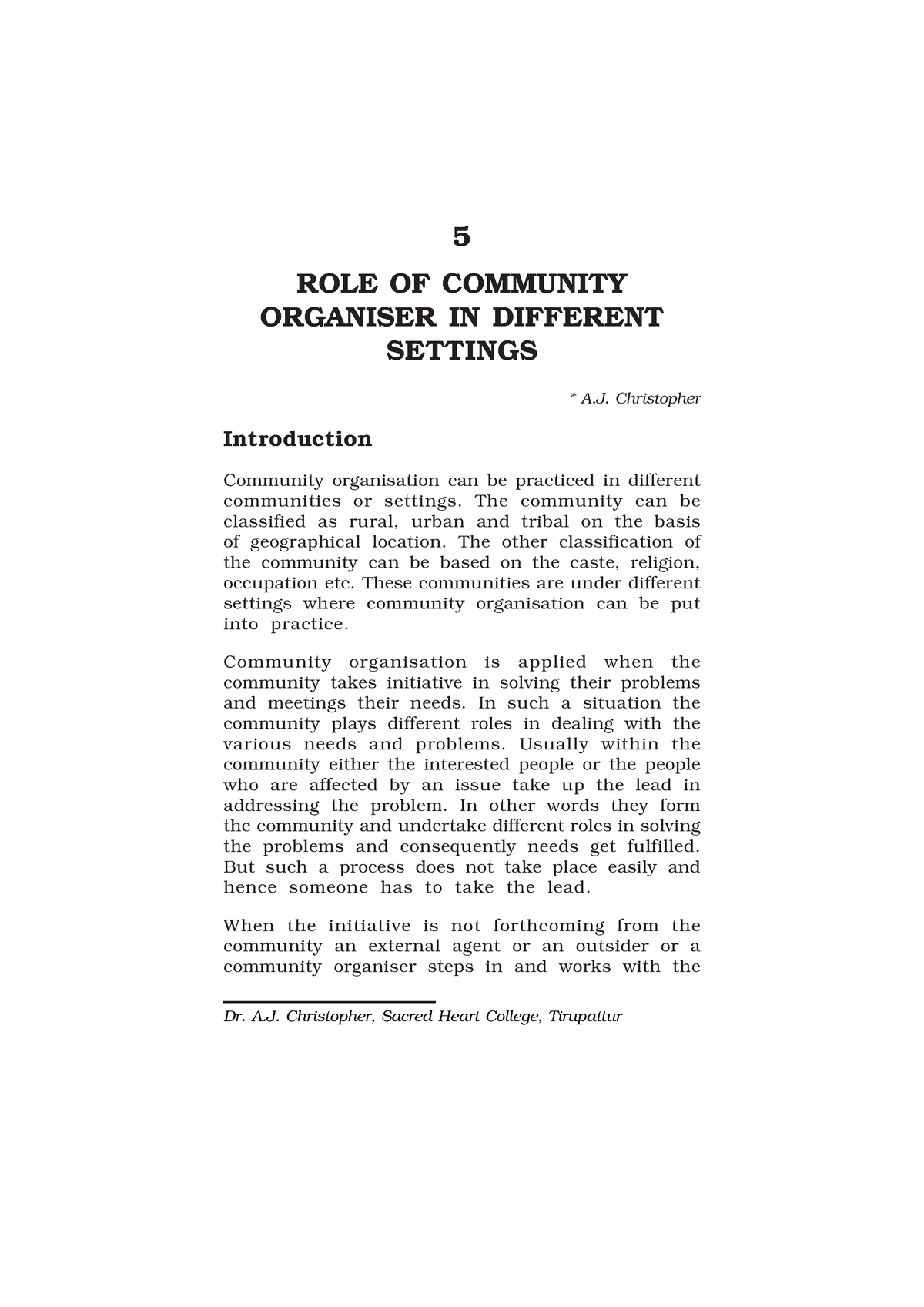 c-o-community-organizing-notes-role-of-community-organiser-in