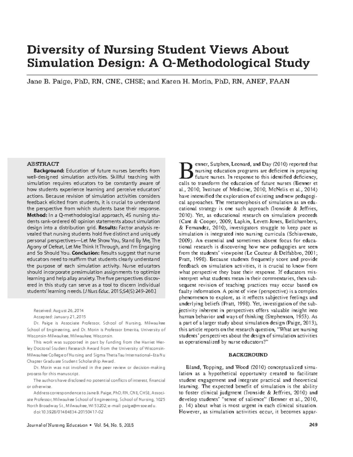 Diversity Of Nursing Student V ABSTRACT Background Education Of   Thumb 1200 1553 