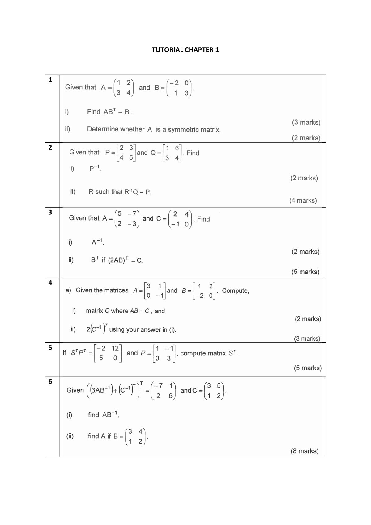 Tutorial Chapter 1 - Calculus II - TUTORIAL CHAPTER - Studocu