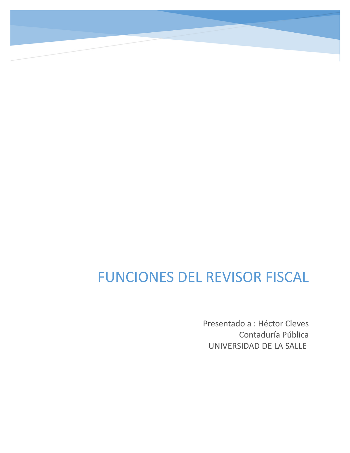 Funciones Del Revisor Fiscal Apuntes Funciones Del Revisor Fiscal