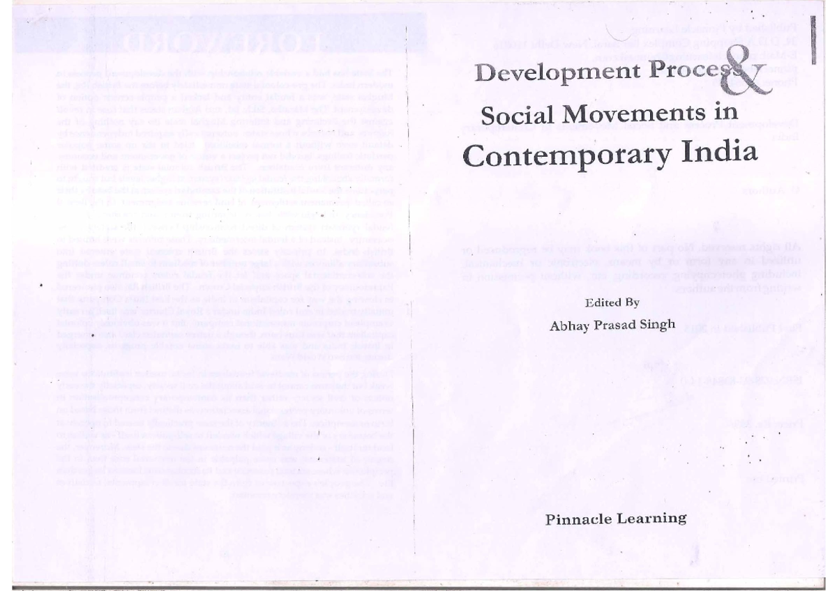 Contextualizing Social Movement Theories Political science Delhi
