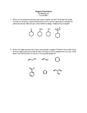 OChem 1 Practice Final Exam SU21 - Organic Chemistry I Practice Final ...