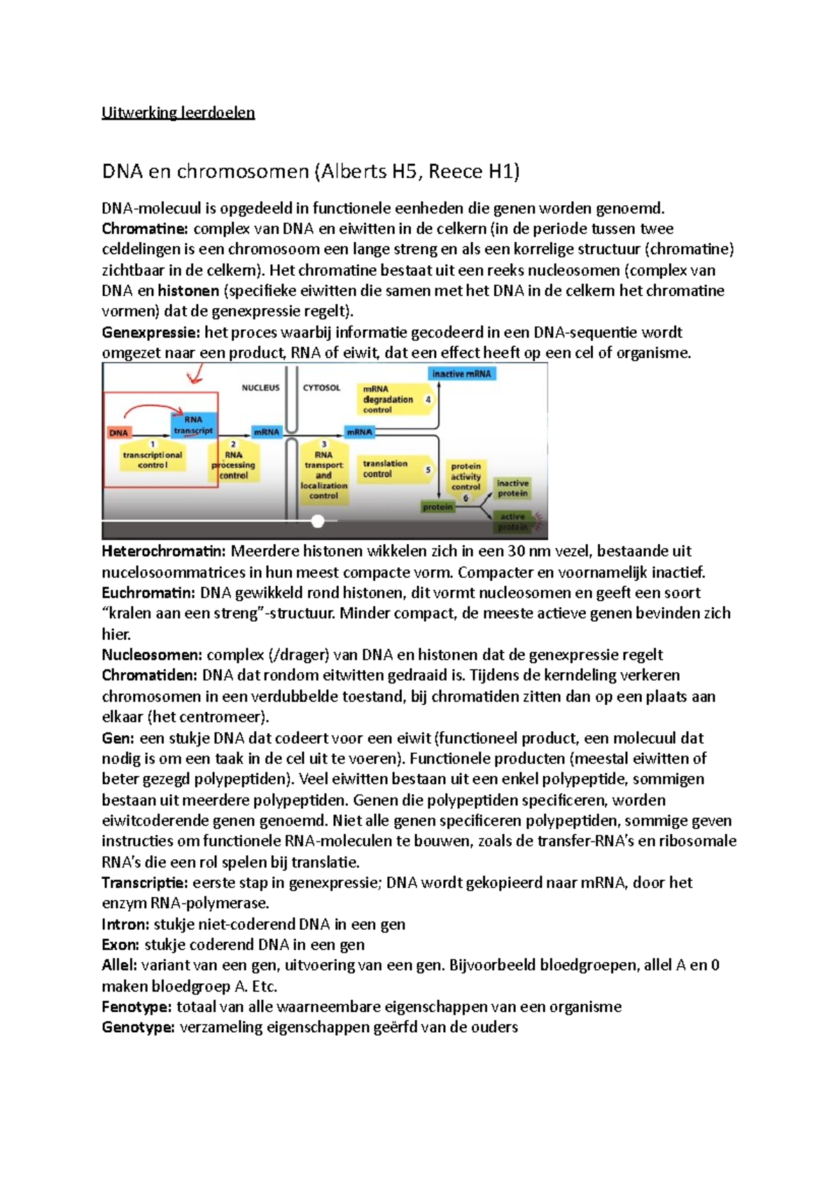 Uitwerking Leerdoelen Kloneren En Eiwitexpressie - Uitwerking ...