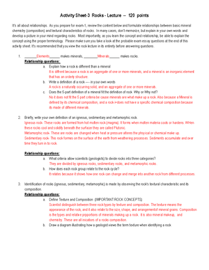 Copy of Weathering Activity Worksheet - Weathering Activity Worksheet ...