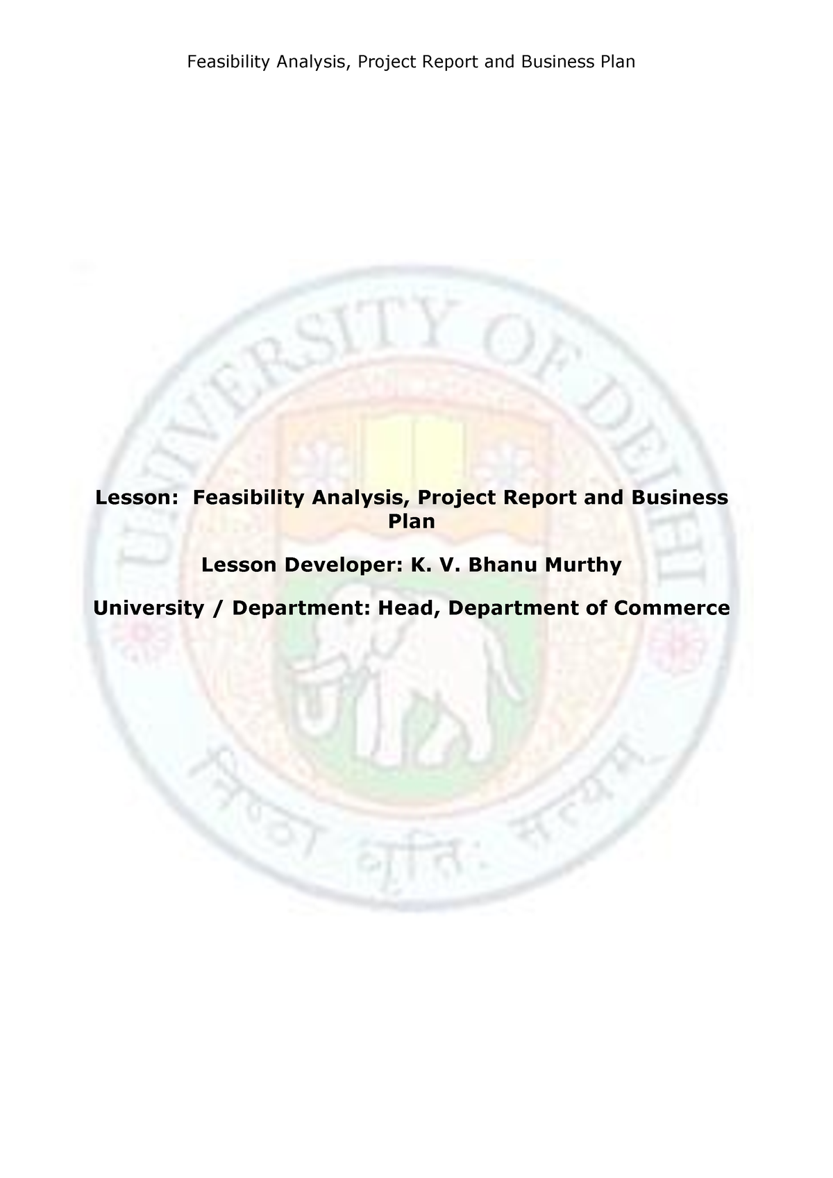 objectives of feasibility study and business plan