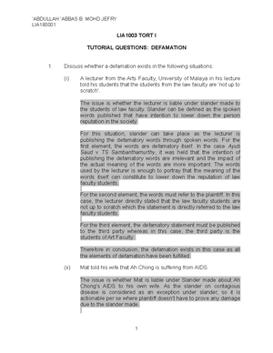 ILAC Guidelines - wardah@um.edu HOW TO ANSWER A PROBLEM QUESTION 1. Use ...